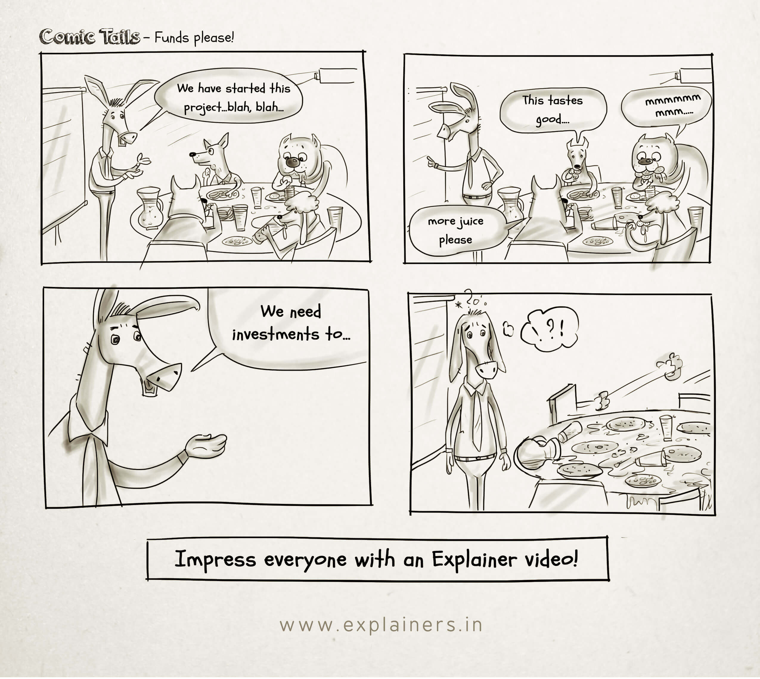 Comic Tails, Funds Please