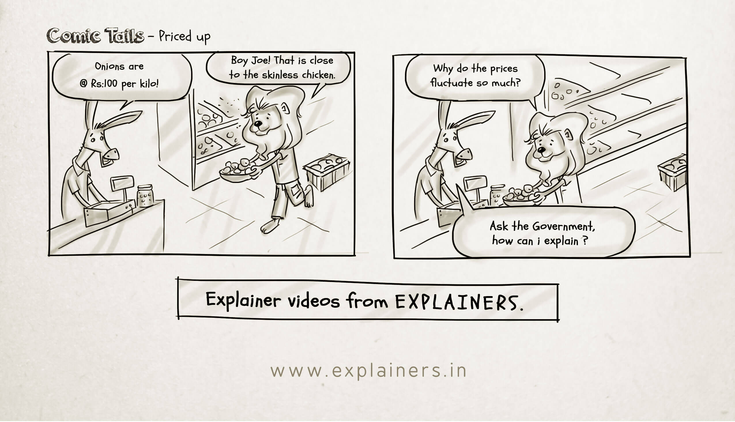Comic Tails, Comic, Priced up, Explainers video, explainers, animated explainer video, animation video, animation production company, explainer video production company, explainer video company in india