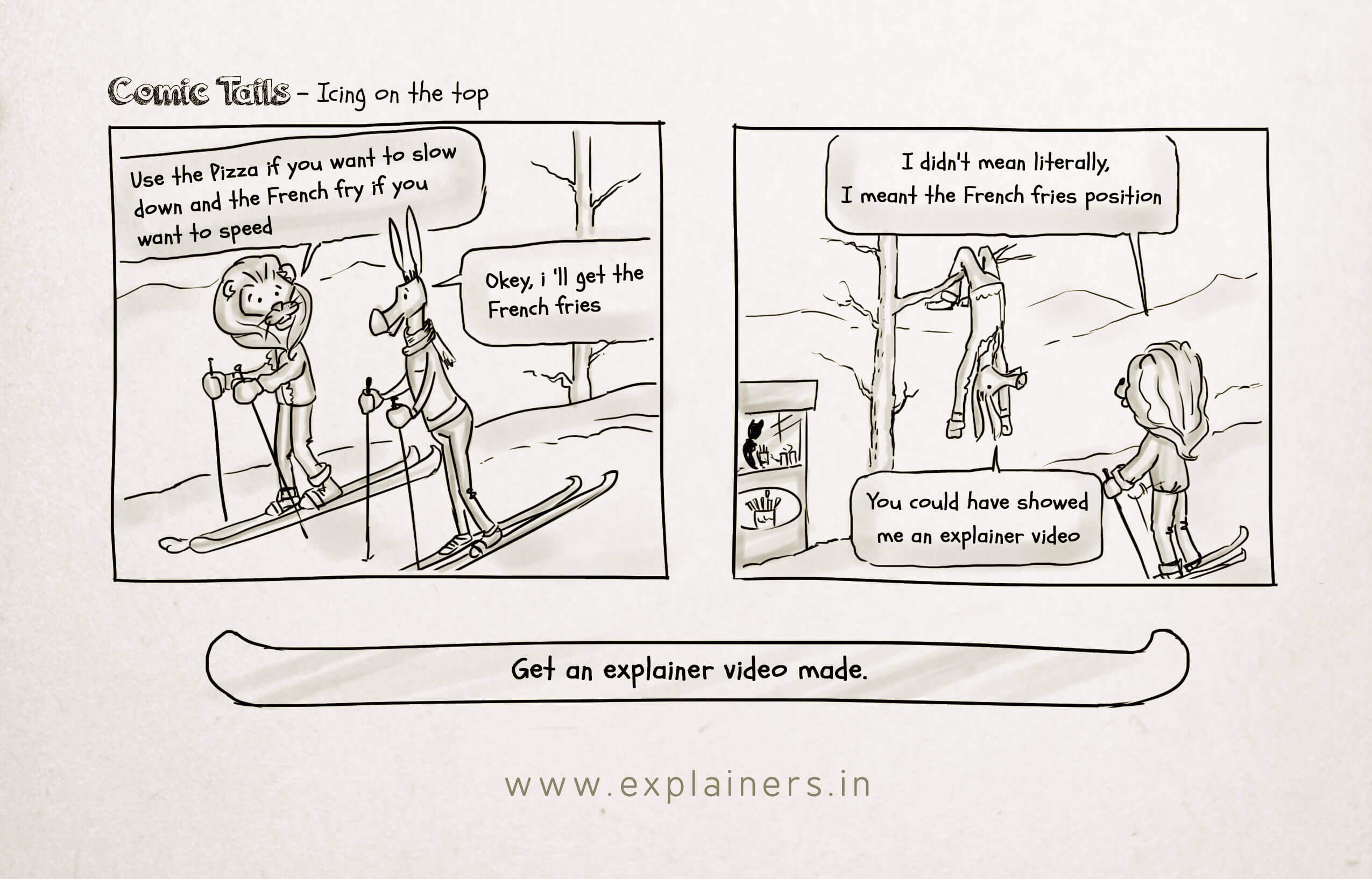 Comic Tails, Icing on the top, Explainers, Animated Explainer video, Animation